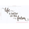 thumbnail image 5 of Life is Better on The Farm Wall Decals Vinyl Stickers Home Decor Quote 23x12-Inch Chocolate Brown, 5 of 5