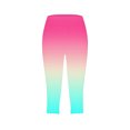 thumbnail image 5 of AnuYalue Women Capri Leggings Tummy Control Cropped Yoga Pants Summer Knee Length Beach Pants Solid Casual Joggers Workout Capris Multicolor M, 5 of 6