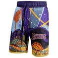 thumbnail image 2 of Unisex NBA & KidSuper Studios by Fanatics Purple Los Angeles Lakers Hometown Shorts, 2 of 4