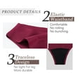 thumbnail image 3 of WAXJJDW 3 Pcs Washable Incontinence Underwear for Women, Leakproof Ladies Underwear, Heavy Flow Reusable Absorbent Panties, 3 of 10