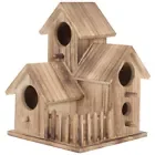 Wood Parakeet Nest Bird Nesting Cottage Houses Birdhouse Outdoor