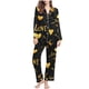thumbnail image 2 of Puntoco Ropa de dormir para mujer Conjunto de pijama con cuello vuelto, manga larga y estampado de amor para el día de San Valentín para mujer, 2 of 5