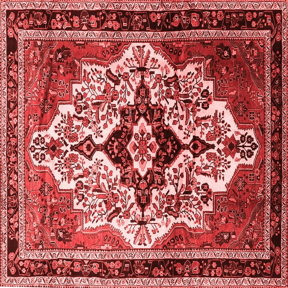 Ahgly Company Indoor Square Persian Red Traditional Area Rugs, 5' Square