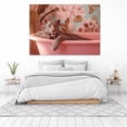 thumbnail image 6 of Leopard Pink Bathtub Floral Canvas Wall Art, Bathroom Animal Prints Painting for Bathroom Living Room Bedroom Decor, Framed Ready to Hang Ready to hang-18"L x 12"W, 6 of 10