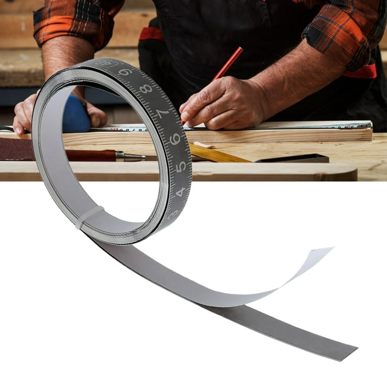 200cm Self-Adhesive Measuring Tape Steel Ruler mm/inch for Workbench Saw  Table