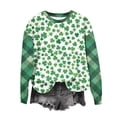 thumbnail image 2 of Amzcrzy Chandails pour Femmes Chandails à Manches Longues pour Femmes Mode Féminine Décontractée à Manches Longues Col Rond Imprimé Chandail pour Dames Blouse Chandail de la Saint-Patrick Chandail pour Femmes Chandails pour Femmes P, 2 of 4