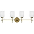 thumbnail image 2 of Quoizel Aria 4-Light 31" Bathroom Vanity Light in Weathered Brass, 2 of 5