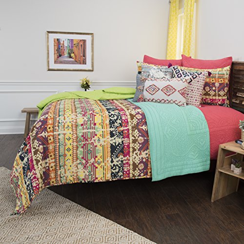 Rizzy Home Dash Geometric Twin Xl 2 Piece Quilt Set In Indigo QLTBQ4508MU006894