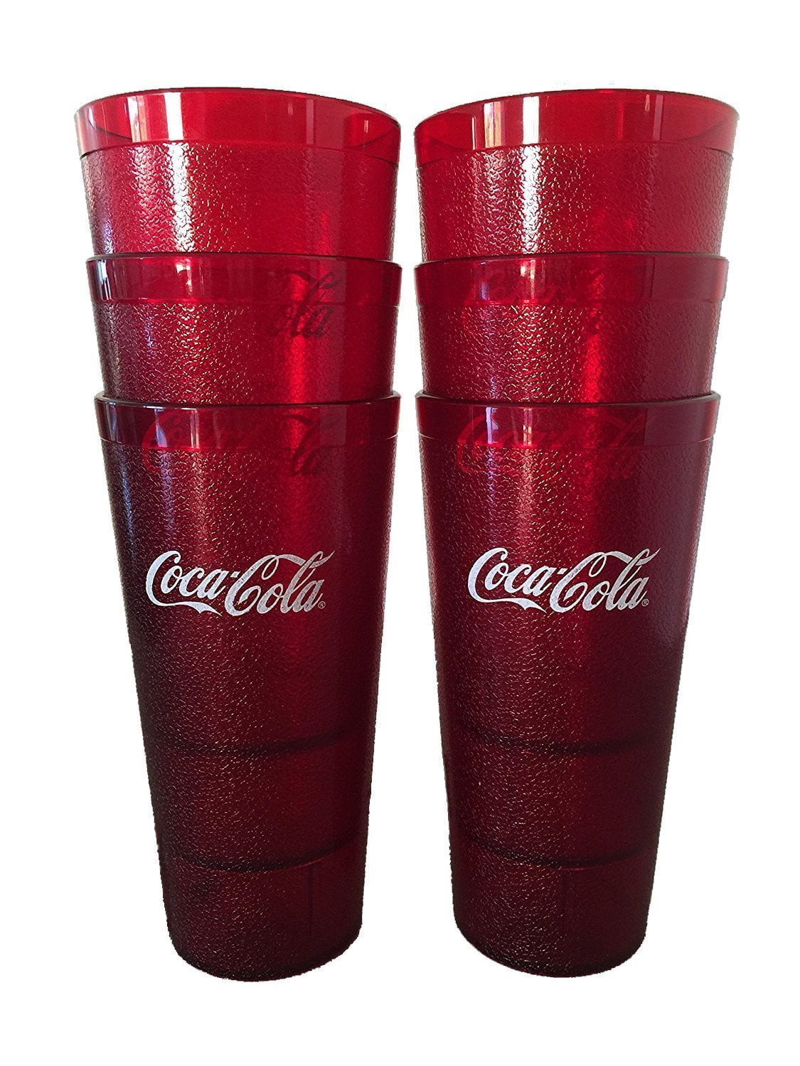 Details about   Lot of 8 Coca Cola Clear Plastic Restaurant Tumbler Glasses 20  ounce Carlisle 