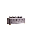 thumbnail image 5 of Impreza Thick Velvet Fabric Sofa Made With Wood in Gray, 5 of 6