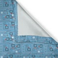 thumbnail image 6 of Ambesonne Geometrical Valance & Curtain, Lines Dots Circles, 55"x30", Turquoise Red and White, 6 of 6