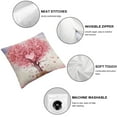 thumbnail image 4 of Nawypu Valentines Day Throw Pillow Covers Nature Scene Garden Tree of Life Heart Tree Fairy White Pink Soft vday Decor Anniversary Outdoor Patio Couch Home Sofa Square Pillow case Set of 2, 4 of 6