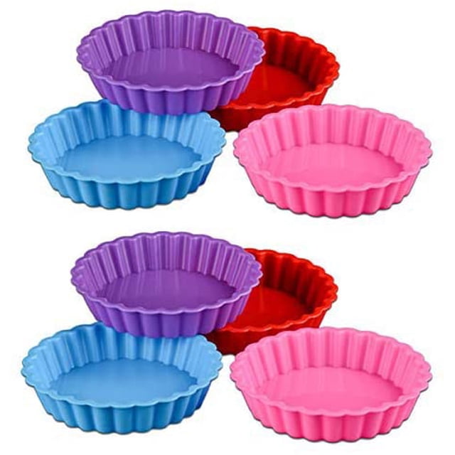 Molde para hornear de silicona Moldes para pasteles Base para tarta Moldes con borde ondulado redondo-- Sincero Electrónica