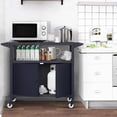 thumbnail image 4 of Yacona Outdoor Grill Cart with Storage Cabinet, Movable Outdoor Kitchen Island with Brake Wheels, Grill Table for Kitchen Prep, 4 of 6