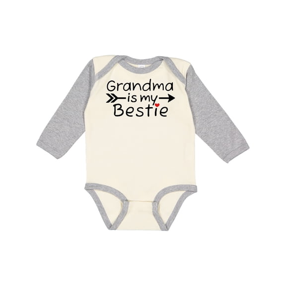 Inktastic Grandma is My Bestie Boys or Girls Long Sleeve Baby Bodysuit