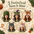 thumbnail image 2 of Fantasy Hood Hat DIY Crochet Kit,Complete Crochet Set for Beginners with 5 Animal Styles,All-in-One Kit with Yarn Hooks and Instructions,Handmade Craft Gift for Adults(A2), 2 of 7