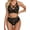 Black, variant on Deago 2 Piece Women Lingerie Set Sexy Lace Bralette Bra and Panty Set Strappy Babydoll S-XXL
