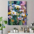 thumbnail image 4 of Abstract Impressionist Daisy Oil Canvas Print, Suitable for Living Room, Bedroom, Office, Kitchen Decor, 4 of 8