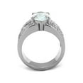 thumbnail image 3 of Women's Stainless Steel 316 Marquise Cut Zirconia Wide Band Engagement Ring Size 9, 3 of 5