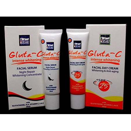 Gluta-C Intense Whitening Facial Day Cream and Facial Serum Night Repair with Glutathione