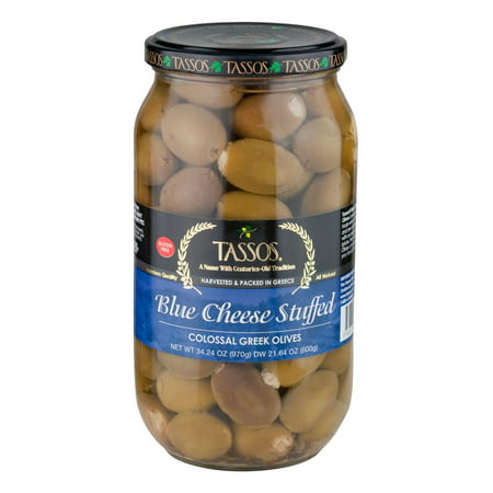 Product of Tassos Olives Stuffed with Blue Cheese, 20.5 oz. [Biz