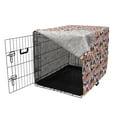 thumbnail image 3 of Girls Dog Crate Cover, Continuous Fashion Themed Cartoon Teens with Smartphones Cartoon Illustration, Easy to Use Pet Kennel Cover for Dogs, 35" x 23" x 27", White Multicolor, by Ambesonne, 3 of 6