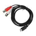 thumbnail image 1 of Cable MINI DIN de 4 pines a 2 BNC Flexible MINI DIN de 4 pines macho a 2BNC hembra Y Cable adaptador de vídeo divisor de 4,9 pies, 1 of 8