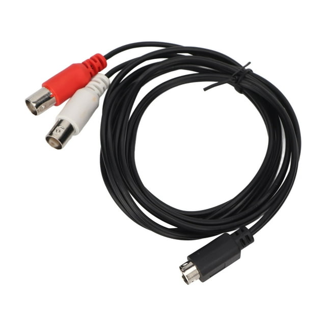 Cable MINI DIN de 4 pines a 2 BNC Flexible MINI DIN de 4 pines macho a 2BNC hembra Y Cable adaptador de vídeo divisor de 4,9 pies