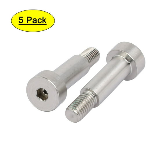 Hex Socket Shoulder Bolt 10mm Shoulder Dia 25mm Shoulder Length M8 Thread 5pcs