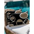 thumbnail image 4 of Waterproof Outdoor Throw Pillows with Inserts 12"x20" Set of 2, Black Brown Soft Decorative Pillowcases for Couch Bedroom, White Circle Modern Minimalist Geometric Pillow Covers for Sofa Living Room, 4 of 8