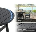 thumbnail image 4 of Jocisland 5 Piece HDPE Outdoor Dining Tables and Chairs, All-Weather Patio Outdoor Furniture, Black, 4 of 9