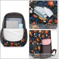 thumbnail image 4 of Pioneer Flower Floral Print Pattern 17" School Backpacks for Teens,Waterproof Oxford Fabric,S-Shape Padded Straps for School,Travel,Hiking,Camping, 4 of 6