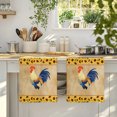 thumbnail image 4 of Rustic Rooster Kitchen Towels Set of 2, Yellow Sunflowers Farmhouse Plants Retro Brown Absorbent Dish Towels for Kitchen, Microfiber Hand Towel, Quick Drying Tea Towel for Cleaning Dishcloths, 4 of 7