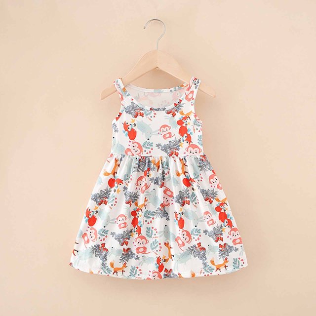 LOVZFMLL Robe d'Été pour Fille à Accrocher au Cou et Taille Haute Imprimée