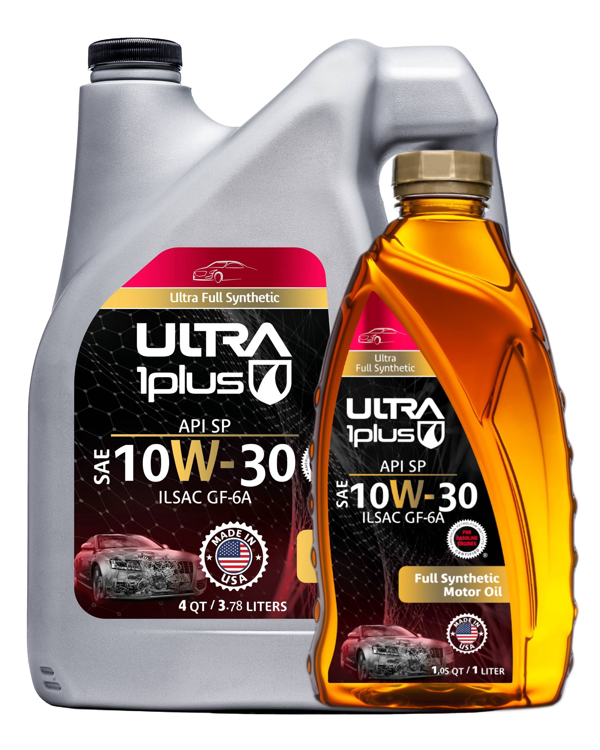 ULTRA 1PLUS SAE 10W-30 Synthetic Blend Motor Oil, API SP ILSAC GF-6A - For Gasoline Engines, Turbo, Supercharged & More