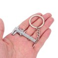 thumbnail image 5 of Zinc Alloy Caliper Keychain with Movable Pendant for Key Holding Silver 2pcs, 5 of 8