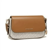 Michael Kors Bedford Legacy Logo Ladies Large Vanilla / Acorn Leather Crossbody Bag 32H9G06C3B149