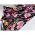 thumbnail image 2 of Floral Aquarelle Bed Runner Set, Modern Botany Feel Floral Boho with Watercolor Style on Wavy Back, Decorative Bedding Scarf & 2 Pillow Shams for Hotels Homes, King, Mustard Pastel Pink, by Ambesonne, 2 of 3