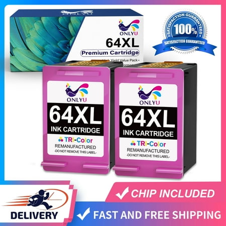 UPC: 0790885558139 | Onlyu Ink 64 Color Replacement for HP 64XL Ink Cartridge Combo Pack for Envy Photo 7855 7155 6255 7164 7830 7858 7800 6230 7120 Tango ink X Printer (2 Pack)