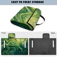 thumbnail image 5 of COEQINE Golf Cart Seat Towel Cover, Foldable with Carry Handle, Universal Fit for Most 2-Seater EZGO/Yamaha/Club Car, Quilted with 4 Front Pockets, Washable, Abstract Green Wave, 5 of 8
