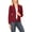 Burgundy, variant on Women's Casual Long Sleeves Office Workwear Solid Blazer Jacket