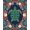 Navy Teal Coral, Pattern 3, variant on ODIKA Nautical Marine Coral Reef Border Round Jellyfish Door Turtle Ocean Playful for Playroom, Bedroom, Reading Nook, Pet Friendly & Kids Safe Play