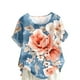 thumbnail image 4 of Vestidos Casuales Para Mujer, Blusas De Mujer De Moda Blusa tipo túnica informal de lino con estampado de peces y botones de manga corta para mujer, 4 of 4
