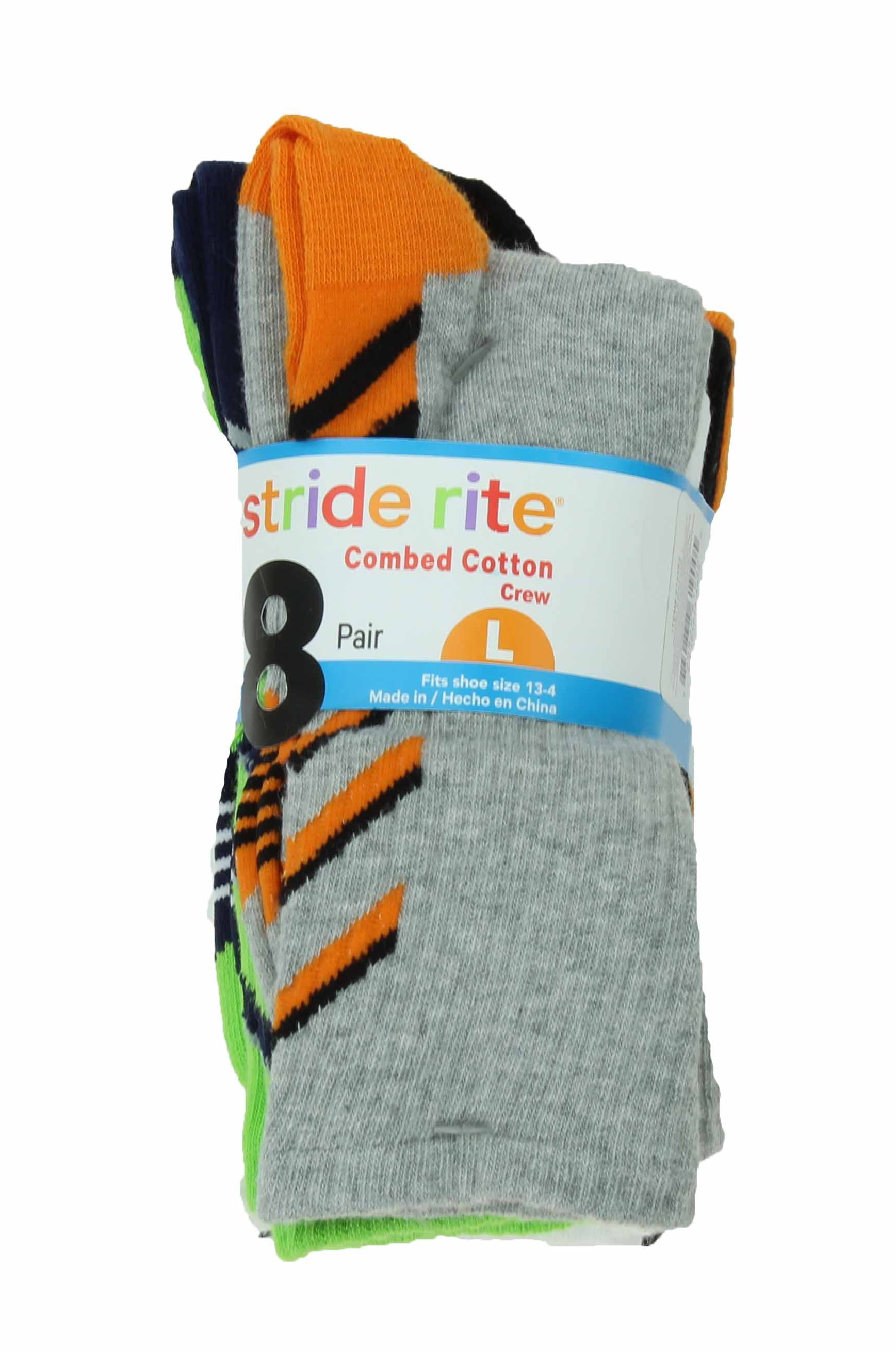 Stride Rite Boys 8-Pack Socks 