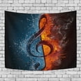 thumbnail image 2 of Tapiz de Nota Musical ABPHQTO Agua Y Fuego 100x150 cm decoración de pared sala de estar Dormitorio, 2 of 4