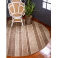 thumbnail image 2 of Unique Loom Indoor Round Stripe Modern Area Rugs Beige, 3' 3 x 3' 3, 2 of 8