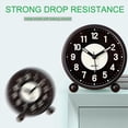 thumbnail image 4 of 2X Reloj Despertador Luminoso de 4 Pulgadas Redondo Silencioso AnalóGico Reloj de Mesa Sin Tictac Funciona con Pilas con Alarma Fuerte para Dormitorio, 4 of 7