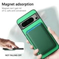 thumbnail image 5 of Magnetic 2 in 1 Detachable Wallet Compatible with Google Pixel 9 Pro XL Case, with Card Holder Faux Leather Men Women Compatible with MagSafe Phone Cover for Google Pixel 9 Pro XL, Green, 5 of 11