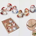 thumbnail image 4 of Jolly Santa Faces Decorative Wooden Clip-on Ornaments Set of 6 by G. Debrekht - Christmas Decor - 8090045C-S6, 4 of 10