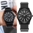 thumbnail image 3 of Reloj Analógico Yuyangstore de correa de Nylon Manecillas Luminosas para Negocio Clásico Simple negro, 3 of 8